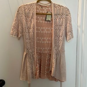Anthropologie short sleeve cardigan. NWT.
